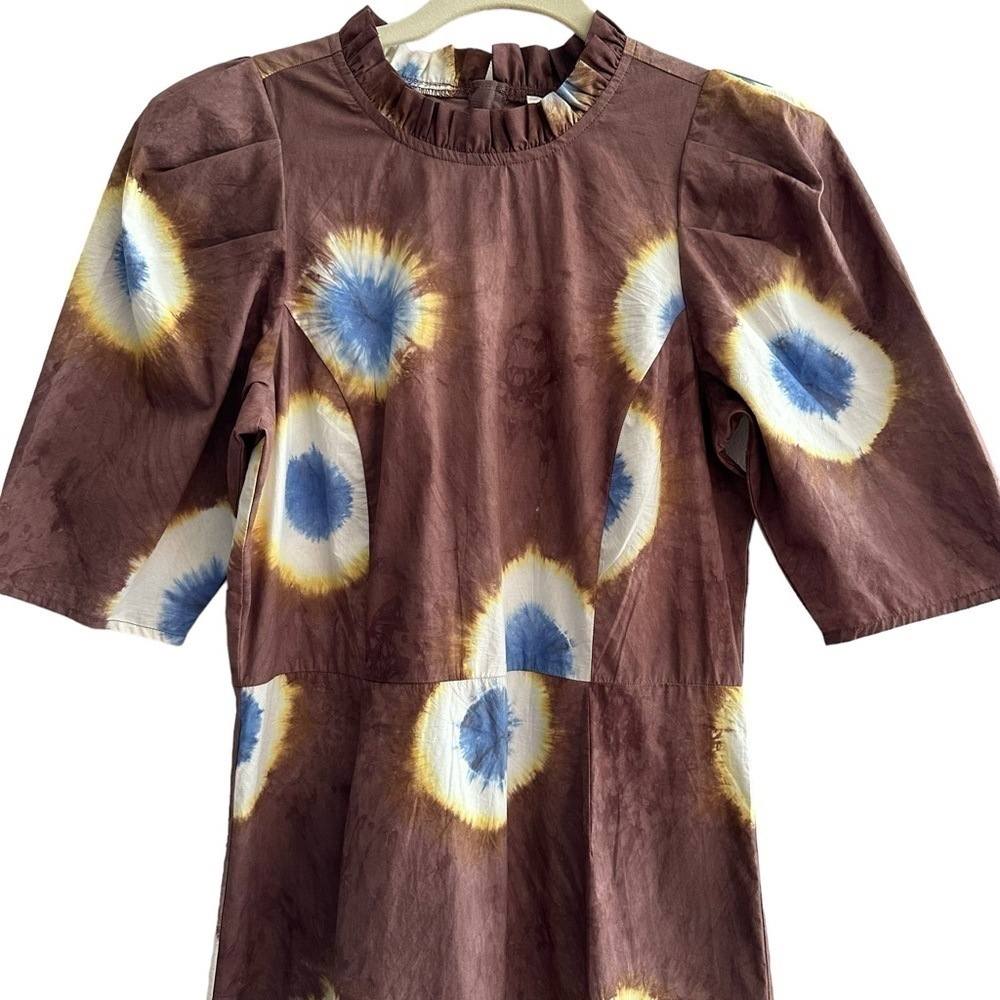 SEA New York Tie Dye Midi Dress Size 4
NWT Brown Puff Sleeve Cotton Mock Neck - Picture 7 of 16